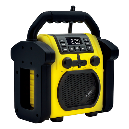 Adler Adler | Construction radio with Bluetooth | AD 1911 | AUX in | Bluetooth | Black/Yellow AD 1911