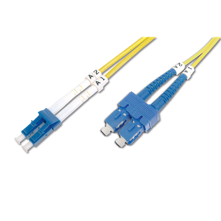 Digitus Digitus | Patch Cord | DK-2932-02 | Cable diameter 3 mm; Cable type: I-VH 2E9/125µ; Fiber diameter: 09/125µ; Connector 1/2: LC/SM | Yellow DK-2932-02