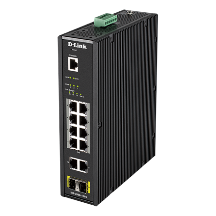 D-Link D-LINK DIS-200G-12PS L2 Managed Industrial Switch with 10 10/100/1000Base-T and 2 1000Base-X SFP ports | D-Link | Switch | DIS-200G-12PS | Managed L2 | Wall mountable | 60 month(s) DIS-200G-12PS