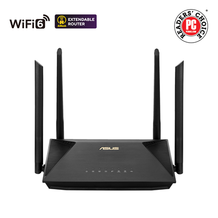 Asus Wireless AX1800 Dual Band Gigabit Router | RT-AX53U | 1201+600 Mbit/s | Ethernet LAN (RJ-45) ports 4 | Mesh Support No | MU-MiMO Yes | No mobile broadband | Antenna type External antenna x 4 | 36 month(s) 90IG06P0-MO3510