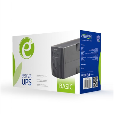 EnerGenie EnerGenie | EG-UPS-B650 "Basic 650" UPS, Shuko output sockets | 650 VA | 220V±28% V | AC 220V±10% V EG-UPS-B650