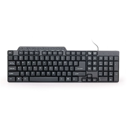 Gembird Gembird | KB-UM-104 Compact multimedia keyboard | Multimedia | Wired | US | Black | USB | 420 g KB-UM-104