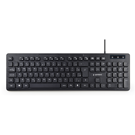 Gembird Gembird | Multimedia Keyboard | KB-MCH-04 | Multimedia | Wired | US | Black KB-MCH-04
