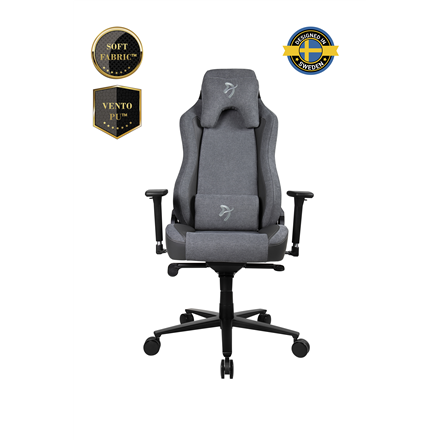 Arozzi Arozzi Vernazza Vento Gaming Chair Vento Polyurethane; Soft Fabric; Metal; Aluminium | Ash VERNAZZA-SIG-ASH