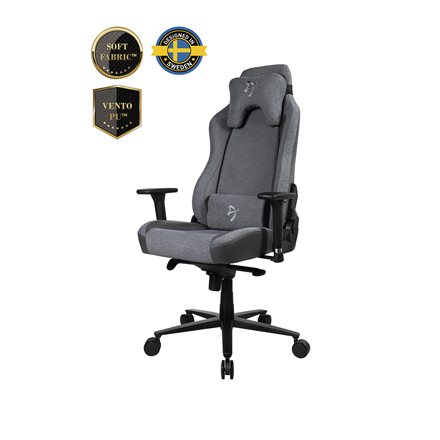 Arozzi Arozzi Vernazza Vento Gaming Chair Vento Polyurethane; Soft Fabric; Metal; Aluminium | Ash VERNAZZA-SIG-ASH