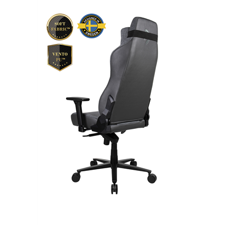 Arozzi Arozzi Vernazza Vento Gaming Chair Vento Polyurethane; Soft Fabric; Metal; Aluminium | Ash VERNAZZA-SIG-ASH