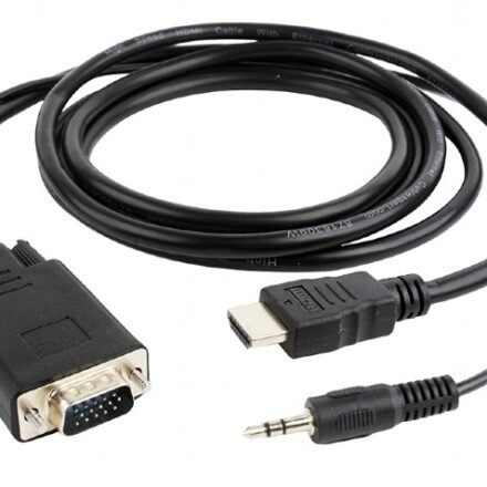 Cablexpert Cablexpert HDMI to VGA and Audio Adapter Cable, Single Port, 1.8m, Black | Cablexpert A-HDMI-VGA-03-6