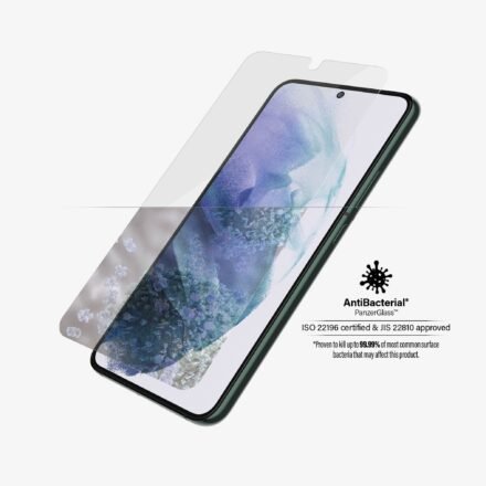PanzerGlass PanzerGlass | Samsung | Galaxy S22+ | Tempered glass | Transparent | Case friendly. Compatible with ultrasonic fingerprint sensor. 100 % touch sensitivity. Antibacterial (ISO 22196 certified & JIS 22810 approved) | Screen Protector 7294