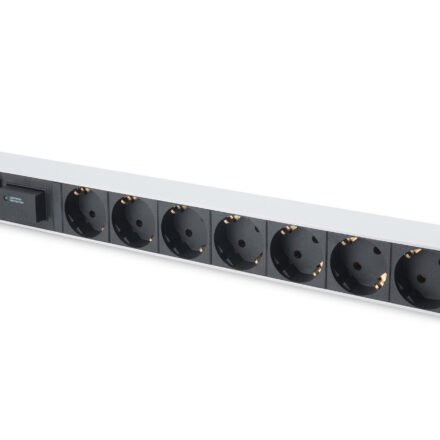 Digitus Digitus | 1U Aluminum PDU, rackmountable, 7x safety outlet 16A Plug, 250VAC 50/60Hz, switch, surge protection | DN-95407 DN-95407