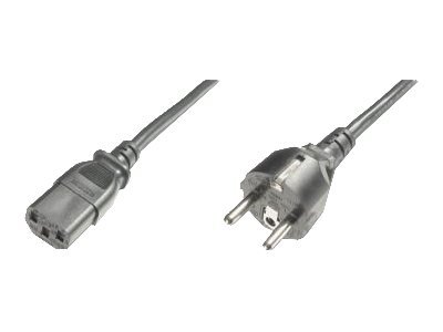 Digitus Digitus | Power Cord Cable | Power Cord, Schuko (CEE 7/7) - C13 M/F, H05VVF3G 0.75qmm | Black AK-440110-012-S