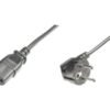 Digitus Digitus | Power Cord Cable | Power Cord, Schuko (CEE 7/7 ) 90ø angled - C13 M/F, H05VV-F3G 0.75qmm | Black AK-440109-008-S