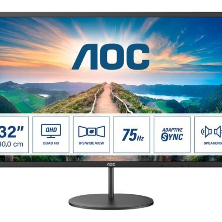 AOC AOC | Monitor | Q32V4 | 31.5 " | IPS | QHD | 16:9 | 75 Hz | 4 ms | 2560 x 1440 | 250 cd/m² | Headphone out (3.5mm) | HDMI ports quantity 1 | Warranty 36 month(s) Q32V4