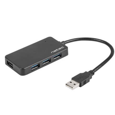 Natec Natec | 4 Port Hub With USB 3.0 | Moth NHU-1342 | Black | 0.15 m NHU-1342