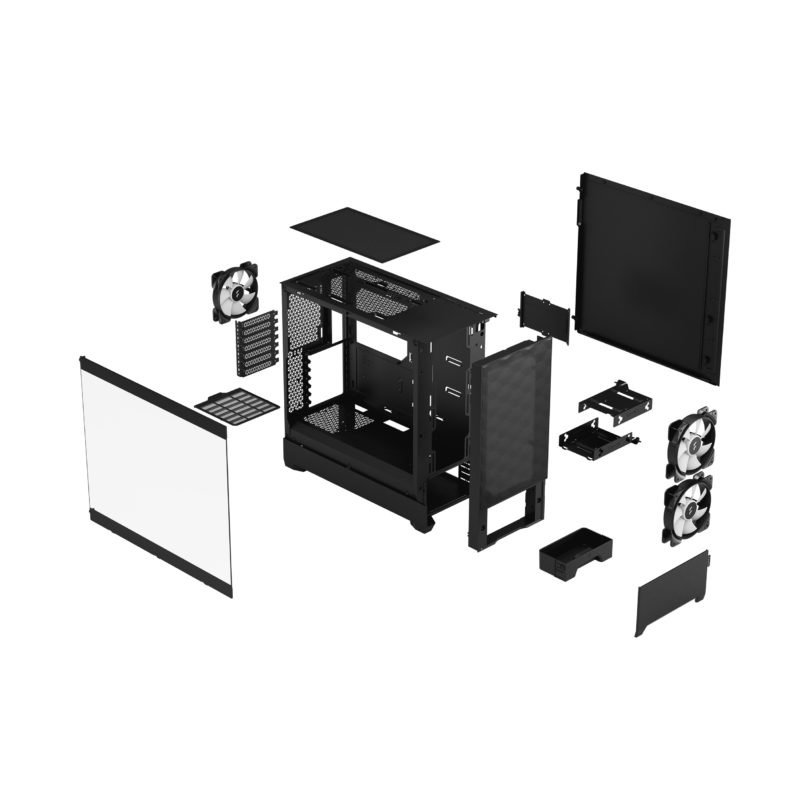 Fractal Design Fractal Design | op Air RGB | Side window | Black TG Clear Tint | ATX, mATX, Mini ITX | Power supply included No | ATX FD-C-POR1A-06