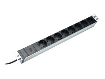 Digitus Aluminum outlet strip with pre-fuse | DN-95410 | Sockets quantity 8 DN-95410