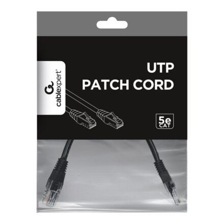Cablexpert Cablexpert | Patch Cord Cat.5e UTP 0.25m | Black RJ-45 | RJ-45 PP12-0.25M/BK