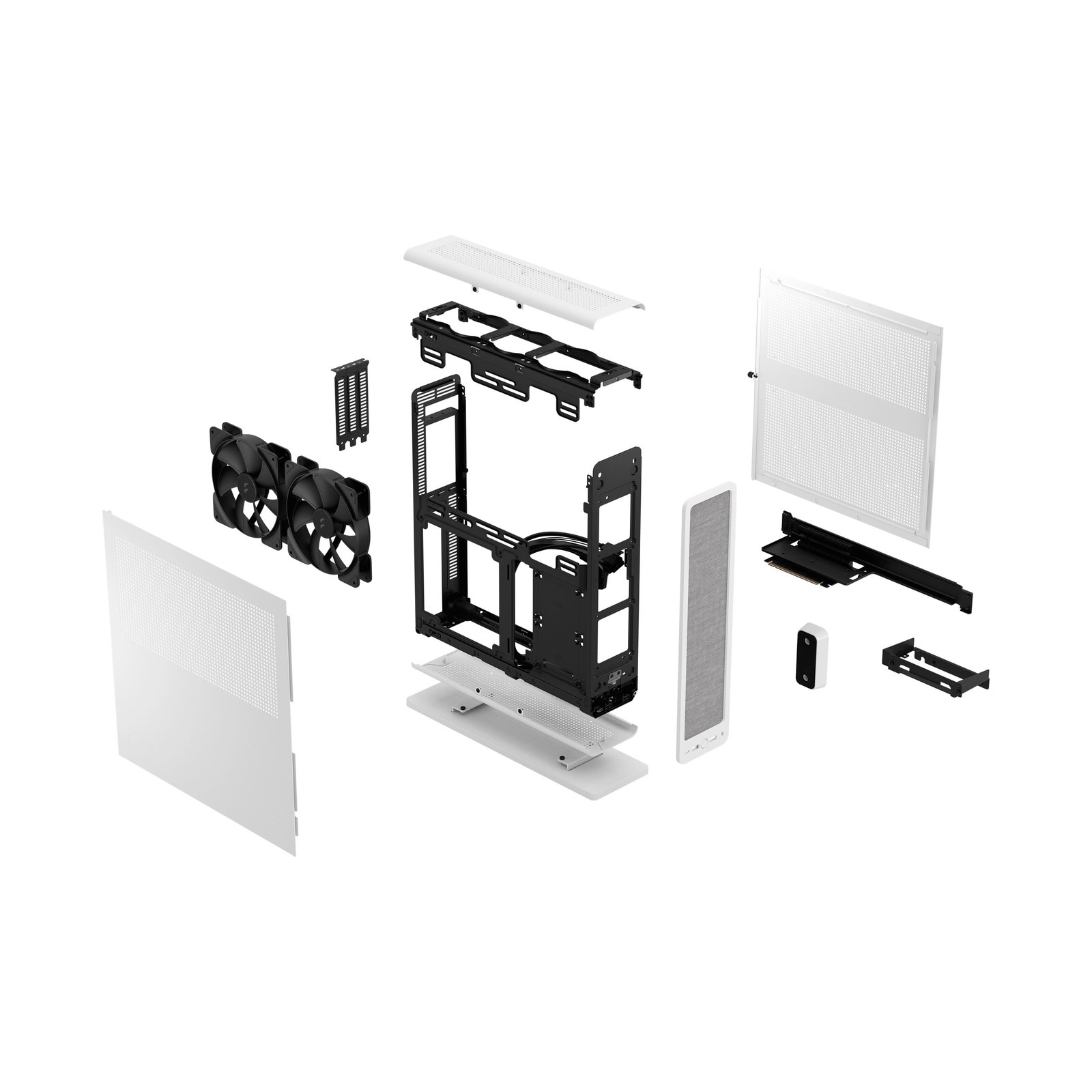 Fractal Design Fractal Design | Ridge | FD-C-RID1N-02 | Side window | White | Mini ITX | Power supply included No | SFX, SFX-L FD-C-RID1N-02