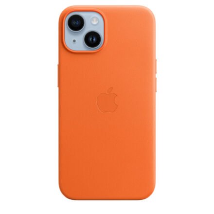 Apple Apple | iPhone 14 Leather Case with MagSafe | Case with MagSafe | Apple | iPhone 14 | Leather | Orange MPP83ZM/A