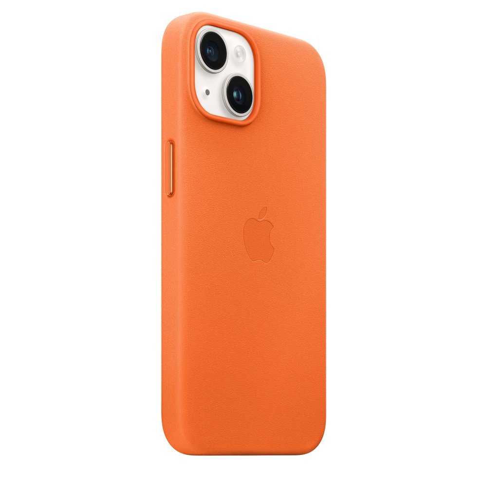 Apple Apple | iPhone 14 Leather Case with MagSafe | Case with MagSafe | Apple | iPhone 14 | Leather | Orange MPP83ZM/A