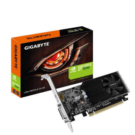 Gigabyte Gigabyte | GV-N1030D4-2GL 1.0 | NVIDIA | 2 GB | GeForce GT 1030 | DDR4 | DVI-D ports quantity 1 | HDMI ports quantity 1 | PCI Express 3.0 | Memory clock speed 2100 MHz | Processor frequency 1417 MHz GV-N1030D4-2GL 1.0