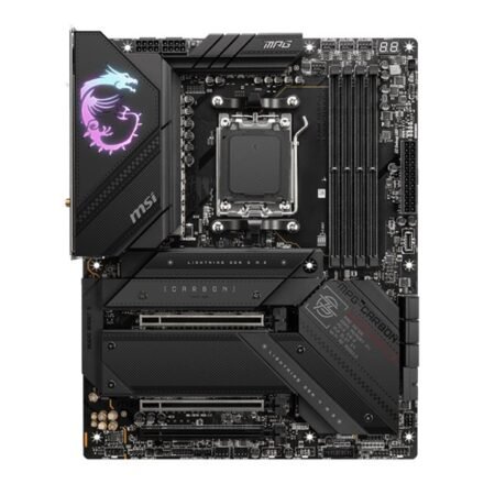 MSI MSI | MPG X670E CARBON WIFI | Processor family AMD | Processor socket AM5 | DDR5 DIMM | Memory slots 4 | Supported hard disk drive interfaces SATA, M.2 | Number of SATA connectors 6 | Chipset AMD X670 | ATX MPG X670E CARBON WIFI