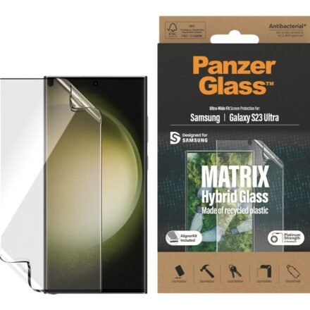 PanzerGlass PanzerGlass | Matrix Screen Protector, Ultra-Wide Fit W. Alignerkit | Screen Protector | Samsung | Galaxy S23 Ultra | Transparent 7320