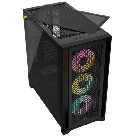 Corsair Corsair | Tempered Glass PC Case | iCUE 4000D RGB AIRFLOW | Side window | Black | Mid-Tower | Power supply included No CC-9011240-WW