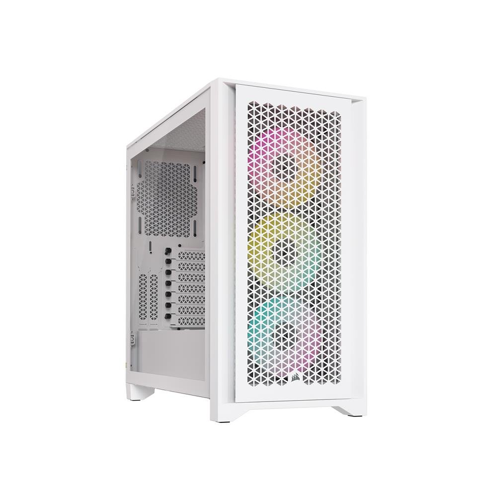 Corsair Corsair | Tempered Glass PC Case | iCUE 4000D RGB AIRFLOW | Side window | White | Mid-Tower | Power supply included No CC-9011241-WW