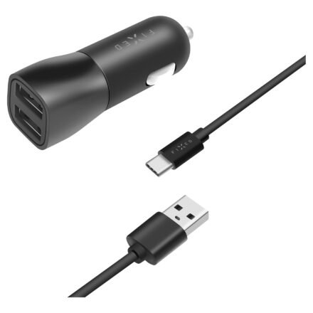 Fixed Fixed | Car Charger | Dual USB Cable FIXCC15-2UC-BK