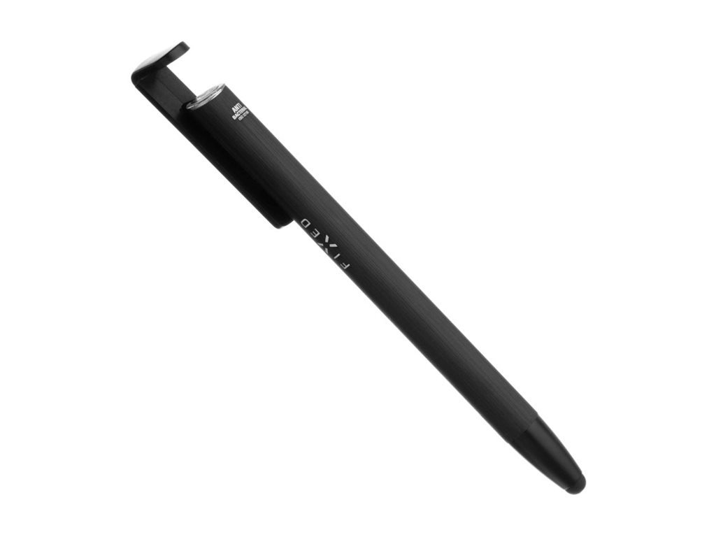 Fixed Fixed | Pen With Stylus and Stand | 3 in 1 | Pencil | Stylus for capacitive displays; Stand for phones and tablets | Black FIXPEN-BK