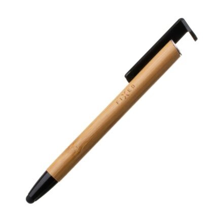 Fixed Fixed | Pen With Stylus and Stand | 3 in 1 | Pencil | Stylus for capacitive displays; Stand for phones and tablets | Bamboo FIXPEN-BA