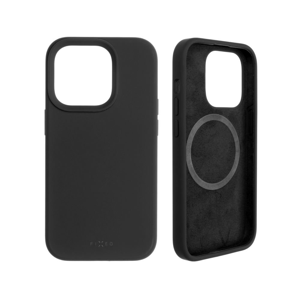 Fixed Fixed | MagFlow with MagSafe support | Back cover | Apple | iPhone 14 Pro | Liquid silicon | Black FIXFLM-930-BK