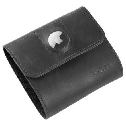 Fixed Fixed | Classic Wallet for AirTag | Apple | Genuine cowhide | Black | Dimensions of the wallet : 11 x 11.5 cm; Closing of the wallet is secured by a magnet; Smaller pocket for Apple AirTag; inner hidden pocket; 4 pockets for credit cards or documents FIXWAT-SCW2-BK