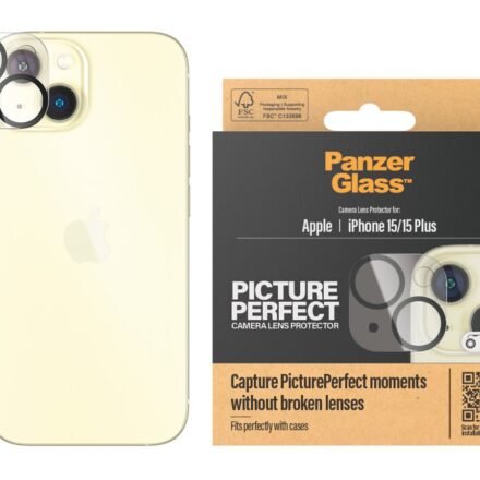 PanzerGlass PanzerGlass PicturePerfect Camera Lens Protector iPhone 2023 6.1 | 6.7 | PanzerGlass | 1136 | Apple | Apple iPhone 15, 15 Plus | Glass | Black/Transparent | Lens protector - glass 1136