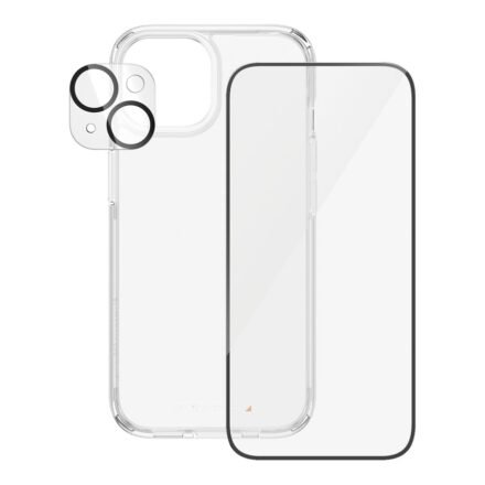PanzerGlass PanzerGlass | Panzerglass 3-in-1 Pack | iPhone | iPhone 15 | Clear | Wireless charging compatible. Scratch and shock resistant | PicturePerfect Camera Lens Protector, a wireless charging compatible HardCase and an Ultra-Wide Fit Screen Protector B1172+2809