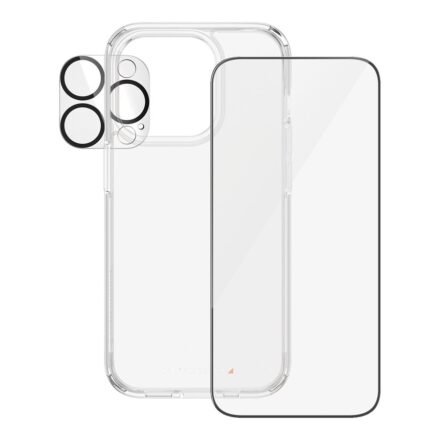 PanzerGlass PanzerGlass | Panzerglass 3-in-1 Pack | iPhone | iPhone 15 Pro | Clear | PicturePerfect Camera Lens Protector, a wireless charging compatible HardCase and an Ultra-Wide Fit Screen Protector B1173+2810