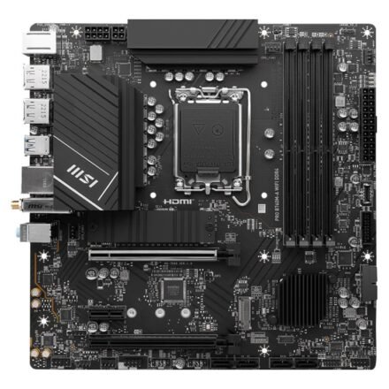 MSI MSI | PRO B760M-A WIFI DDR4 | Processor family Intel | Processor socket LGA1700 | DDR4 | Supported hard disk drive interfaces SATA, M.2 | Number of SATA connectors 4 PRO B760M-A WIFI DDR4