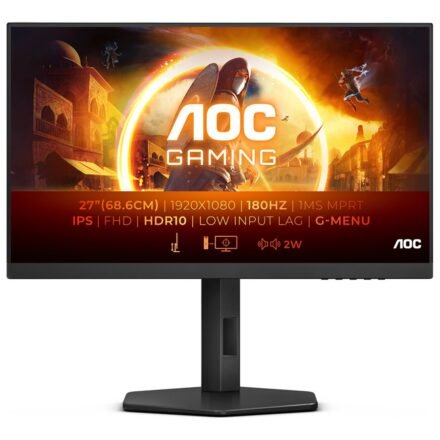 AOC AOC | Gaming Monitor | 27G4X | 27 " | IPS | 16:9 | 180 Hz | 1 ms | 1920 x 1080 pixels | 300 cd/m² | HDMI ports quantity 2 | Black 27G4X