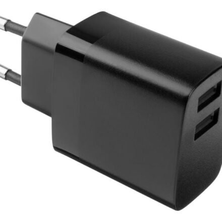 Fixed Fixed | Dual USB Travel Charger 17W and USB/USB-C Cable | FIXC17N-2UC-BK | N/A FIXC17N-2UC-BK