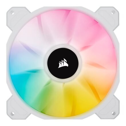 Corsair Corsair | 140mm White PWM Fan, Dual Fan Kit with Lighting Node CORE | iCUE SP140 RGB ELITE Performance | Case Fan CO-9050139-WW