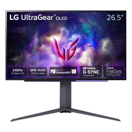 LG LG | Gaming Monitor | 27GS95QE-B | 27 " | LED | 16:9 | 240 Hz | 0.03 ms | 2560 x 1440 pixels | 250 cd/m² | Black 27GS95QE-B.AEU