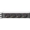 Digitus 10” Socket Strip with Aluminum Profile, 4-way safety sockets | DN-95418 DN-95418