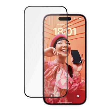 PanzerGlass PanzerGlass | Screen protector | Apple | iPhone 15 | Ceramic, Tempered glass, Polyethylene terephthalate (PET) | Black/Transparent | Ultra-Wide Fit w. EasyAligner 2837