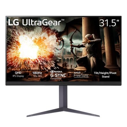 LG LG | 32GS75Q-B | 32 " | IPS | 16:9 | 180 Hz | 1 ms | 2560 x 1440 pixels | 400 cd/m² | HDMI ports quantity 2 32GS75Q-B.AEU