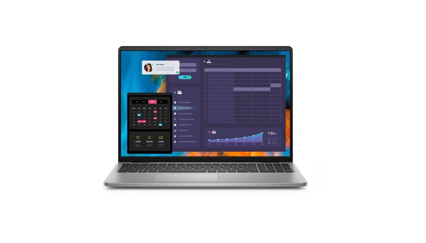 Dell Dell Vostro 16 5640 | Titan Grey | 16 " | WVA | FHD+ | 1920 x 1200 pixels | Anti-glare | Intel Core 7 | 150U | 16 GB | DDR5 | Solid-state drive capacity 1000 GB | Intel Graphics | Windows 11 Pro | 802.11ax | Keyboard language English | Keyboard backlit | Warranty 36 month(s) | Battery warranty 12 month(s) N1004VNB5640EMEA01_3YPSNO