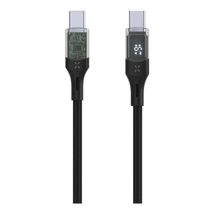 Fixed Fixed | Cable USB-C/USB-C with display, PD support, 2m, USB 2.0, 100W | FIXDD-CC2-BK FIXDD-CC2-BK