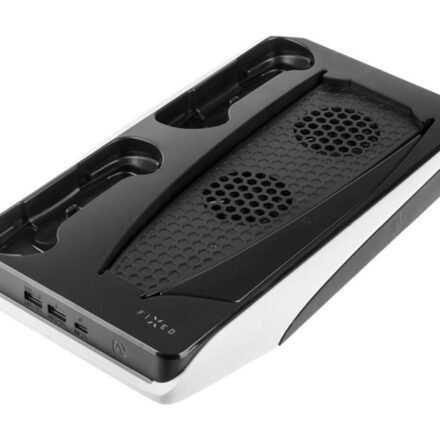 Fixed Fixed Multifunctional Station for PlayStation 5 with Cooling and Charging for two DualSense Controllers | FIXPS5-MCS-BW FIXPS5-MCS-BW