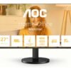 AOC AOC | Q27B3CF2 | 27 " | IPS | QHD | 16:9 | 100 Hz | 1 ms | 2560 x 1440 pixels | 350 cd/m² | HDMI ports quantity 1 | Black | Warranty 36 month(s) Q27B3CF2