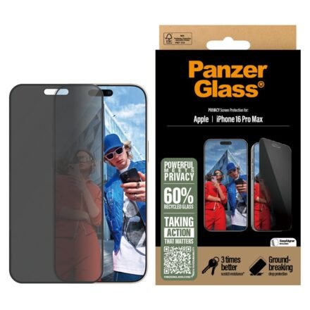 PanzerGlass PanzerGlass Screen protector | Apple | iPhone 16 Pro Max | Glass | Black | Ultra-Wide Fit P2864