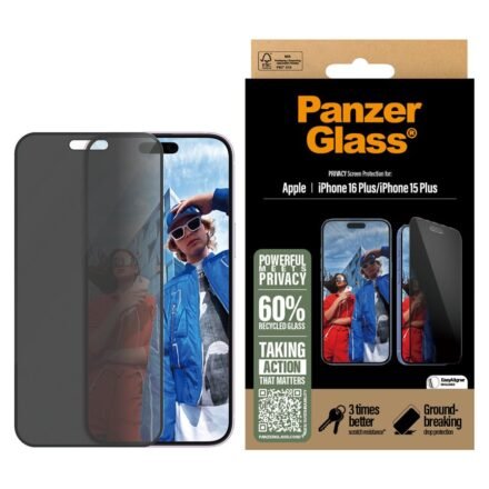 PanzerGlass PanzerGlass Screen protector | Apple | iPhone 16 Plus/iPhone 15 Plus | Tempered glass | Black | Ultra-Wide Fit P2863